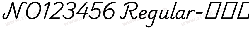 NO123456 Regular字体转换